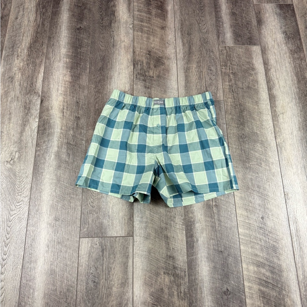 Goodfellow‎ Men’s Teal Checker Boxers
